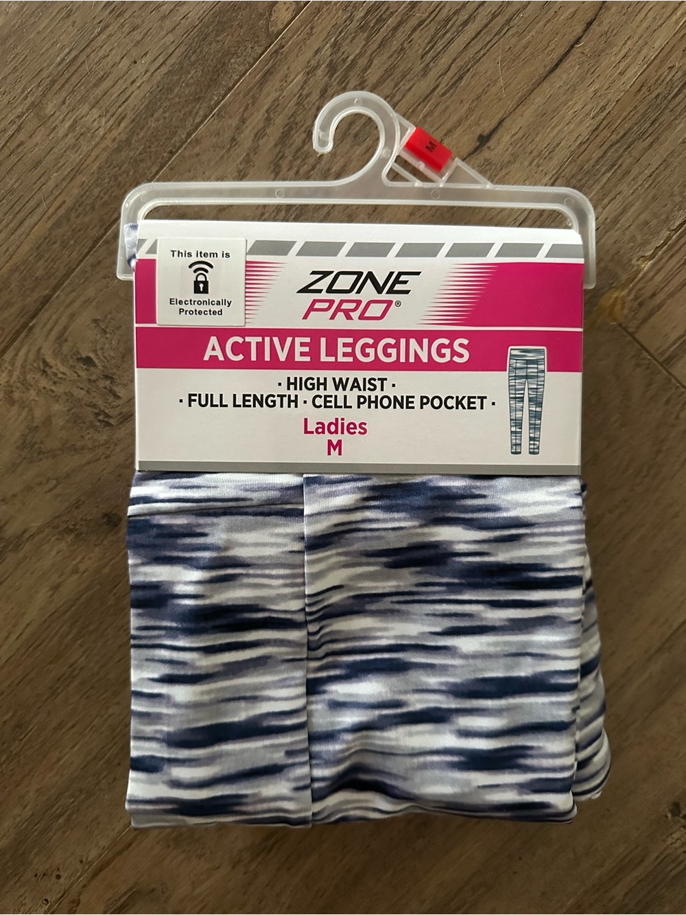 Zone Pro Blue & White Patterned Active Leggings
